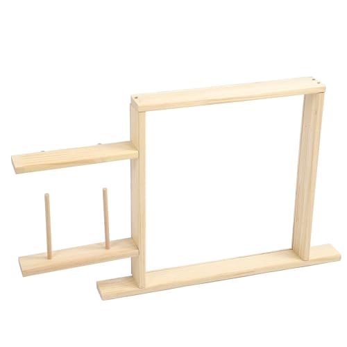 Rug Tufting Frame, Rug Making Kit Tufting Frame DIY Craft Making Stainless Steel Oak Wood Texture Rug Making Frame Easy Installation Rug Tufting Kit for Tapestry Sewing