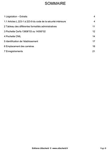 Registre de vidéo surveillance UTTSCHEID 2026 pour commerce - 2