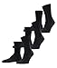 FALKE Unisex Socken Run 3-Pack, Baumwolle, 3 Paar, Schwarz (Black 3000), 42-43