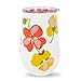 kate spade new york Insulated Stainless Steel Wine Tumbler, 16 Ounce Double Wall Tumbler, Floral Stemless Travel Cup with Lid, Spring Pansies