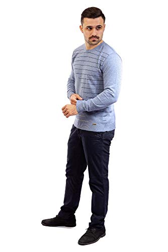 Blusa masculina de malha gola redonda Sumaré 10417 - Azul claro P