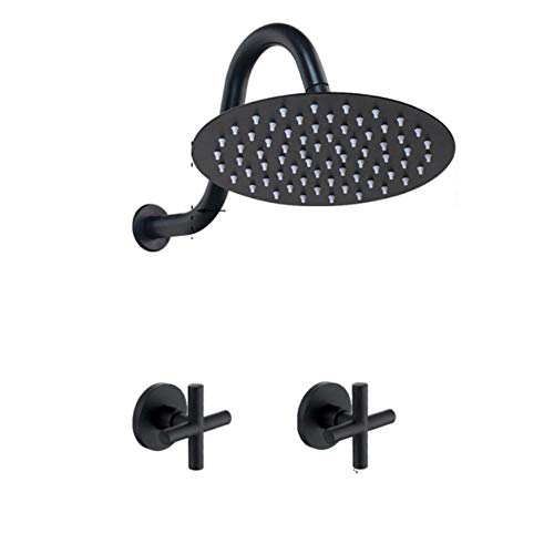 Ensemble de douche noire pluvieuse 10 pouces carré LWX avec cascade de baignoire