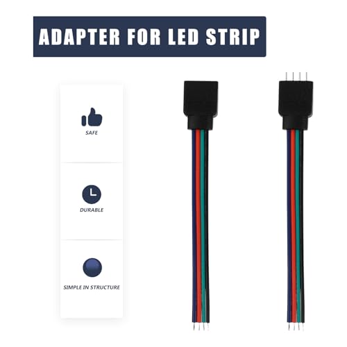 Adaptadores ignífugos Mipcase para tiras LED conectores de pines resistentes en ABS de seguridad 3