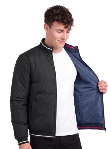 ZENSHARK Reversible 2 Sided Winter Jacket Man | Warm Puffer Insulated Winter Jacket for men | Relaxed Fit Windproof 2 in 1 Jacket with Pockets | Styli