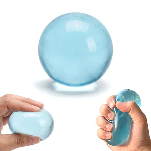 2026 New Coconut Oil Stress Ball, Dumpling Squishy Coconut Squeeze Stress Shapeable Ball, Non-Sticky Slow Rising Squeeze Balls, Portable Desk Squishies for Relaxation and Focus (Blue)
