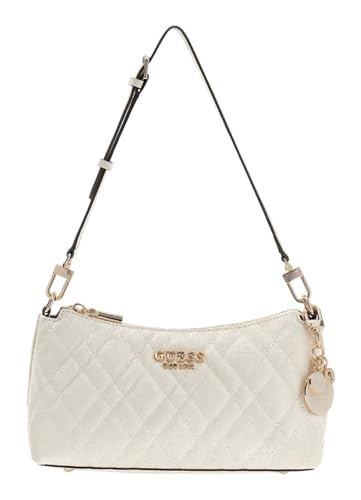 GUESS sac à épaule Isemay Shoulder Bag chic en similicuir écru pour femme