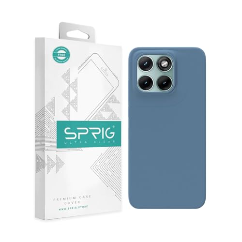 SPRIG Compatible with Moto Edge 70 Fusion Premium SilkTone (Liquid Silicone) Back Cover Drop Tested Shock Proof Mobile Case for Men, Women, Boys and Girls with Camera Protection (Denim Blue)