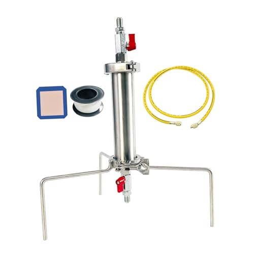 YsXoWiui Closed Loop Extractor 45G Industry Use Only Stable Plant Leaves Extracting Stainless Steel Vacuum Chamber Tube with Tripod