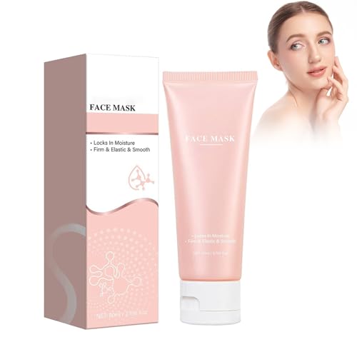 Hppsctink Mascarilla de Colágeno, 80ml Mascarilla Reafirmante de Colágeno, Mascarilla Hidratante de Colágeno, Mascarilla Facial, Antiarrugas y Líneas de Expresión, Reafirmante Facial, facial