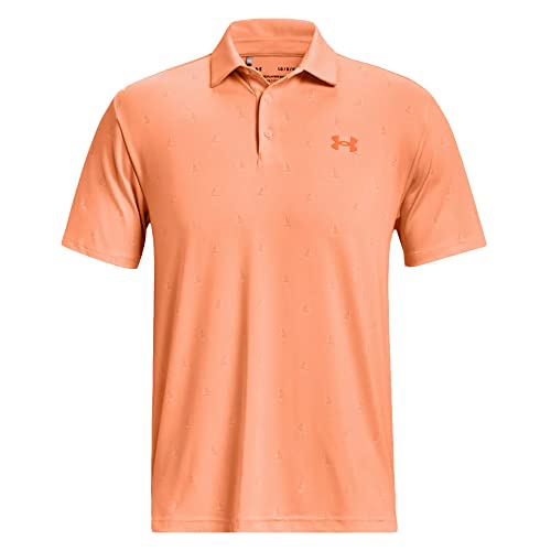 Polo Under Armour UA Playoff 3.0 imprimé orange tropique pour homme