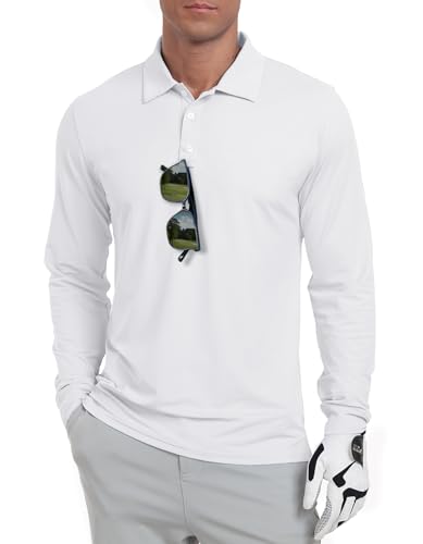 Askdeer Men's UPF 50+ Golf Polo