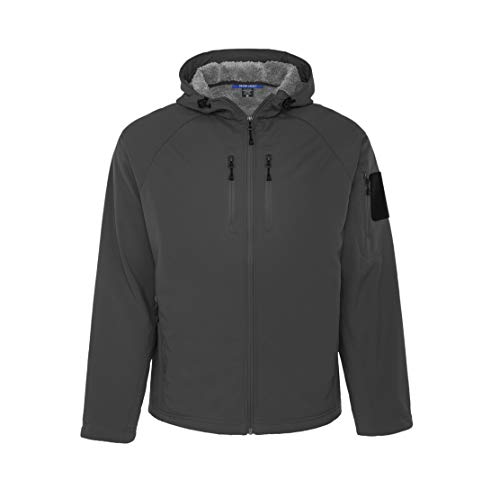 LAPG Men's Recon Fleece Soft Shell Jacket, Hooded Zip-Up Jacket for Men, Lightweight & Breathable Tactical Jacket