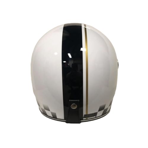 Beon Casco Full Face Fiber Glass Vintage White Black M - 3