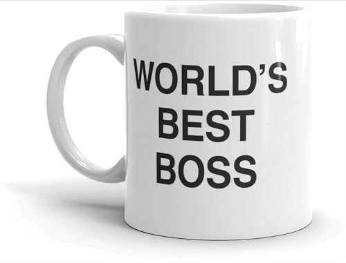 Worlds Best Boss Mug, The Office Coffee Mug, Office Decor, Gift for Fans Boss...