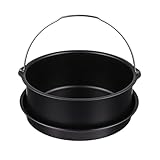 FOMIYES Accesorios para Freidora de Aire Cesta para Pasteles y Molde de Pizza de 8 Pulgadas, Kit de Horneado para Uso en Cocina Doméstica