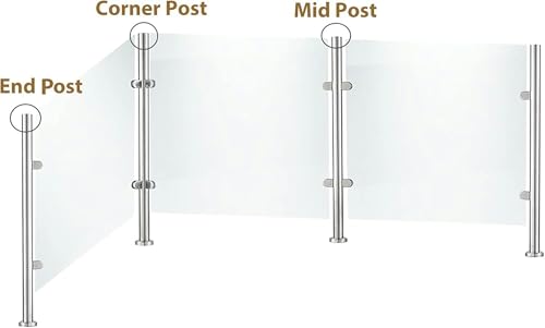 Poteaux de diamètre de tube 51 mm pour aménager un balcon moderne et une rampe de mezzanine