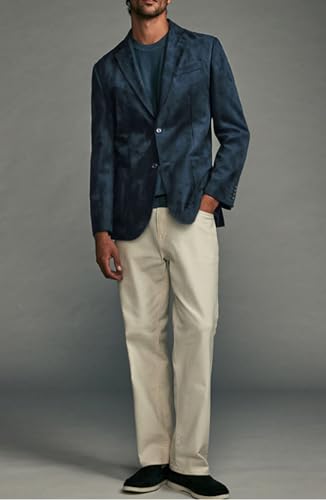 Men's Suit Jacket Vintage Suede Blazer Slim Fit Casual Sports Coat for Formal Business Wedding Party3