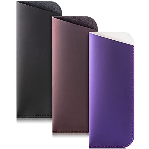 Image of TRIUMPH VISION Reading Glasses Pouch Eyeglass Sleeve Soft Case Slim 3 Pack | Alternative to Bulky Case Lightweight,Neoprene Lined Padded Protect Optical lens Slip in, Cute Pattern Portable for Daily Use