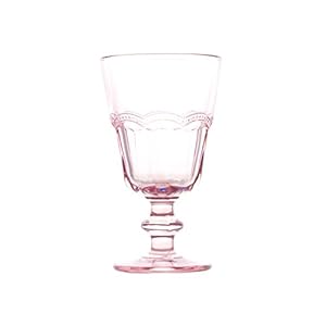 H&h set 4 calici in vetro flamingo rosa cl18