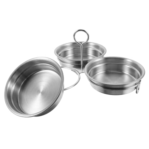 SOLUSTRE 2pcs Stainless Steel Egg Steaming with Oil Brush for Poached Eggs Lightweight Portable Easy to Clean for Breakfast Cooking Random Color