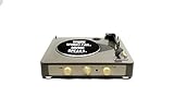 Gadhouse Brad Vintage Plattenspieler, 3 Geschwindigkeiten, mit Bluetooth, Stereo-Lautsprecher, Kopfhöreranschluss, Aux-Eingang für Smartphone, RCA-Ausgangbuchsen
