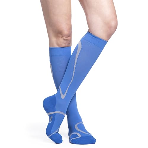 Image of Sigvaris Men's & Women's Motion High Tech Closed Toe Calf High Medical Compression Unisex Socks 20-30mmHg