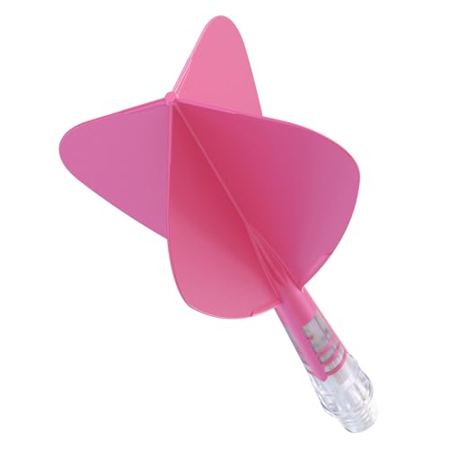 CUESOUL ROST T19 Carbon Integrated Dart Shaft and Flight,Kite Shape,Set of 3, rose red flight--white shaft--size 1 - Image 4