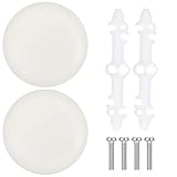 2Pcs Ceiling Cover Plate with Invisible Screws, Junction Box Cover Paintable White Hole Round Electrical Box Covers for 3-1/2' to 4' Holes Hide Unsightly Holes