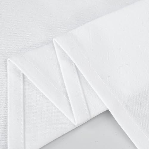 Manteles de algodón blanco de 50 cm lavables y ligeros para eventos 5