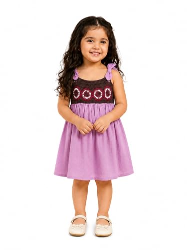 Image of Kidbea Girls Cotton Dresses | Stylish Printed & Checked Frocks | Party, Casual Summer Dress Collection for Kids