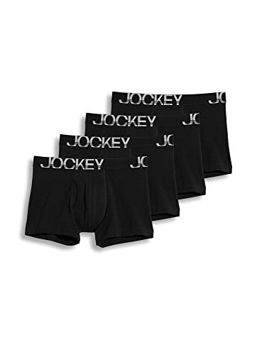 Jockey Men's Underwear ActiveStretchâ„¢ Boxer Brief - 3 Pack 1 Bonus, Black, L