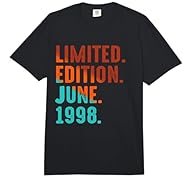 Month of June birth design great birthday gift and gift idea for anyone celebrating their birthday 1998 this June. Great as birthday supply, birthday outfit, birthday clothing, or birthday decor. Also perfect birthday vintage 1998 supply. 1998 retro ...