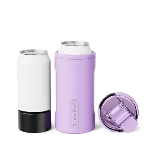 Image of BruMate Hopsulator Trio 3-in-1 Insulated Can Cooler for 12oz / 16oz Cans + 100% Leak Proof Tumbler with Lid | Insulated for Beer, Soda, and Energy Drinks