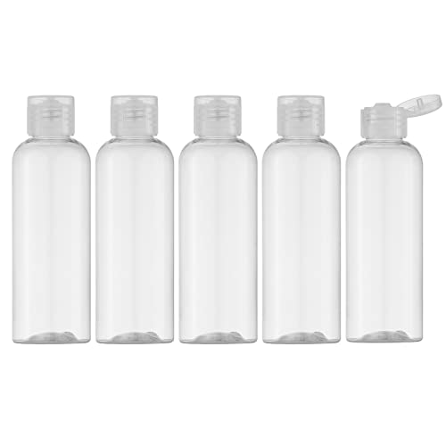 LISAPACK 3.4 oz Travel Bottles for Toiletries, Plastic Travel Size Containers for Shampoo Conditioner TSA Approved, Empty Small Squeeze for Lotion, Clear Leak Proof Mini Liquid Tube for Refillable