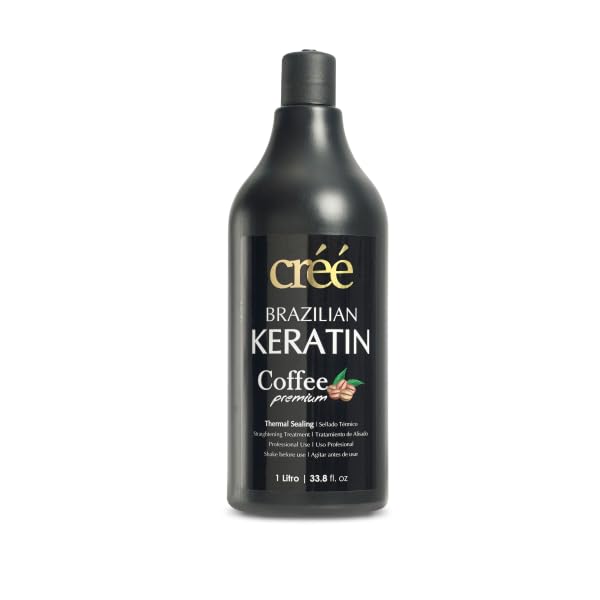 Cree Brazilian Keratin - Coffee 33.8 oz, Straightening & Smoothing System, Volume Reducer