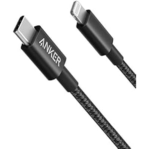 Anker New Nylon USB C to Lightning Cable, Apple MFi Certified for iPhone 14 Series, and More (3.3FT, Black) 3.3FT Black 1