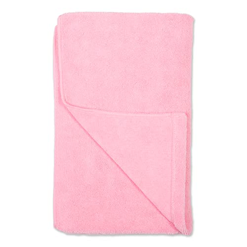 Image of Bone Dry Pet Grooming Microfiber Towel, Embroidered Collection, X-Large,41x23.5 inch, Pink