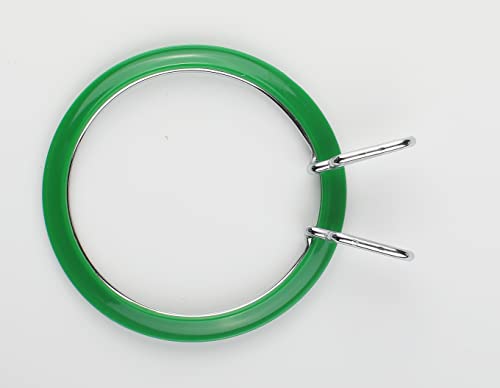 Image of Nurge Metal Embroidery Hoops - Premium Spring Tension Embroidery Hoop for Cross Stitch - Durable Ring with Quick Release Safety Clip - Ideal for Crafters,Beginners & Professionals - Green - Small