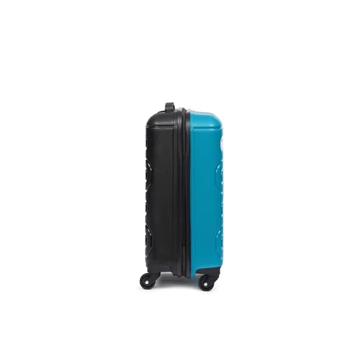 Image of Yayavar Tokyo Textured ABS Hard-Sided Suitcase Bag - 35L| Dual Color Trolley with 4 Spinner Wheels, Number Lock, Water Resistant | Luggage Bag for Travel (Teal & Black, 56cm, Small)