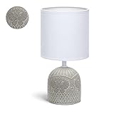💡【Cuidado de Los Ojos】El lámpara de mesa es suave, estable y no parpadea, la lámpara mesita de noche es amigable para tus ojos para que puedas disfrutar de lo que estás haciendo por más tiempo.