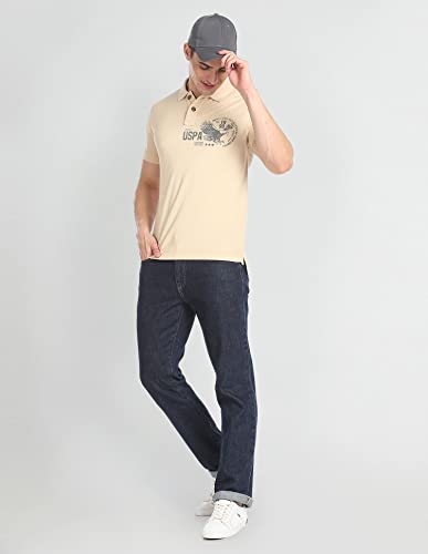 Image of U.S. Polo ASSN. Striped Slim Fit Polo T Shirts for Men - 100% Cotton, Half Sleeves Mens Tshirt