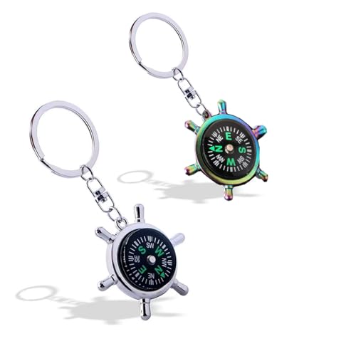 Pack 2 Brújulas Mini con Llavero para Actividades al Aire Libre miniatura 1
