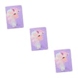 Operitacx 3 Cuadernos De Notas Con Diseño De Unicornio Diario De Viaje Diario De Animales Difusos Diario Privado Con Cerradura Adorable Cuaderno De Felpa Libro Diario Decorativo