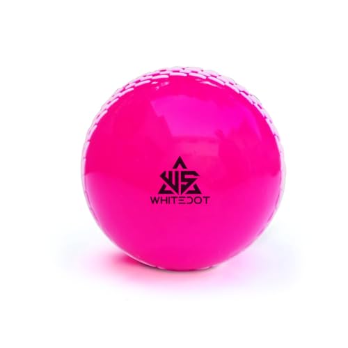 Image of Whitedot Synthetic Rubber Practice Cricket Ball /Wind Balls (90 GMS) for - Indoor & Outdoor Street & Beach Cricket (Pack of 6) (Pink)