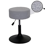 Photo Gallery mendler sgabello hwc-c22, sedia make-up, girevole regolabile in altezza Ø 37cm tessuto bouclé (450g/m²) - grigio Photo Gallery mendler sgabello hwc-c22, sedia make-up, girevole regolabile in altezza Ø 37cm tessuto bouclé (450g/m²) - grigio