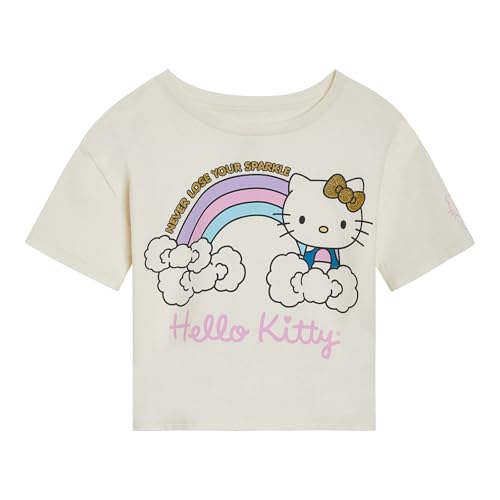 Hello Kitty Girls Drop Shoulder T-Shirt Little Kid to Big Kid Sizes (4-14-16)