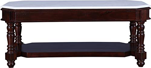 Image of HomeTown Royal Solid Wood Center Table in Dark Walnut Color