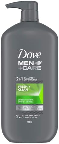 Dove Men + Care Fresh & Clean 2-in-1 Shampoo + Conditioner with caffeine and menthol (950 ml)