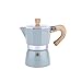 Larew - Caffettiera italiana, a induzione, per caffettiera italiana, in alluminio, 6 tazze da 300 ml