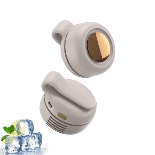 Aikimfuly Small Clip Fan, Portable Silent Mini Bladeless Fan Clip On, 3 Speeds Clip-on Fans for Shirt, Mini Whirlwind Fans for Waist Clips(White)